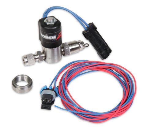 Holley EFI Water and Methanol Injection Solenoids 557-106 Solenoids, EFI, Water/Methanol, Solenoid/Nozzle, 1,000 cc/min, Aluminum, Black Solenoid Cover, with Fittings, Wire Harness, Each