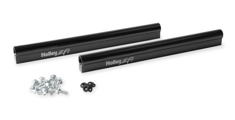 Holley EFI Fuel Rails 534-224 Rails, EFI, Replacements, Aluminum, Black Finish, -8 AN O-ring Inlet, Hardware Included, Chevy 6.2L, Gen V, LT1 Engine, Kit