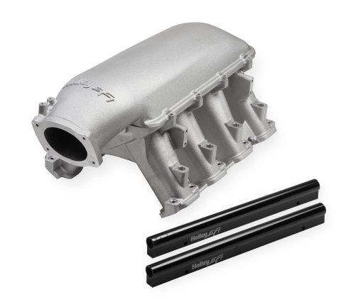 Holley EFI LT1 Gen V Hi-Ram Intake Manifolds 300-141 Manifolds, LT1, V, Hi-Ram, Direct Injection, 3,500-8,000 RPM Range, 92mm Bore, Standard Deck, Aluminum, Satin Finish, Chevy, 6.2L, Each