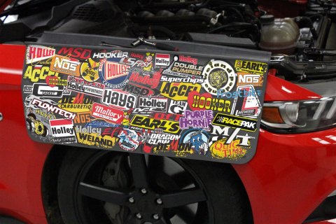 Holley Sticker Bomb Fender Covers 36-445 Covers, Holley/MSD Logo, 34 in. Length x 26 in. Width, Black Vinyl/Foam, Each