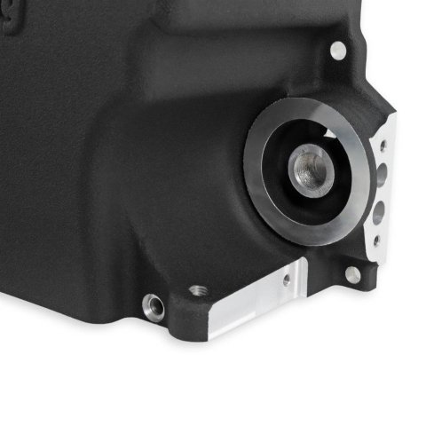 Holley Retrofit Engine Oil Pans for GM LS Engines 302-3BK Pans, Retrofit, Swap, Rear Sump, Wet Style, 5.9 Quarts, Aluminum, Black, Buick, Chevy, Ford, GMC, Mercury, Oldsmobile,Pontiac, Each