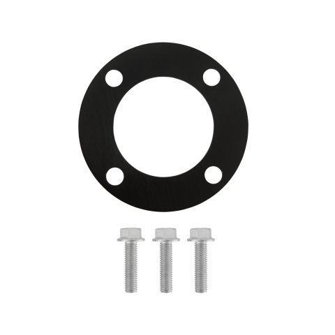 Holley Crankshaft Pulley Spacers 97-446 Spacer, Crankshaft, 4-Bolt, Aluminum, Black Powdercoated, 0.075 in. Thickness, Ford, Each