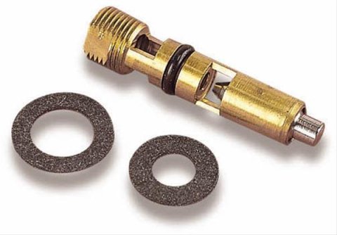 Holley Needle and Seat Assemblies 6-502-2 Carburetor Seats, Holley, Inlet Needle, Adjustable, Steel, 0.120 in. Seat, Center Hung Float, Gaskets, for 750 cfm or Larger Carb, Pair