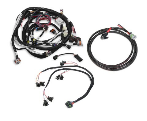 Holley EFI Systems Wiring Harnesses 558-502 Fuel Injection System Harnesses, EFI, GM LS 58X Crank Sensor, Power, Bosch Injector, Main Harnesses, for HP, Dominator ECUs, Kit