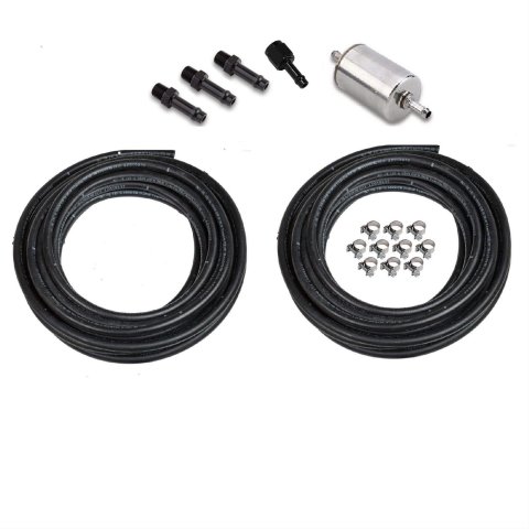 Holley EFI Fuel System Plumbing Kits 526-10 Pump Kits, EFI, 3/8 in. Diameter Rubber Hose, 40 ft. Length, Mounting Clamps, Black Anodized Aluminum Fittings, Kit
