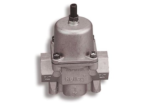 Holley Fuel Pressure Regulators 12-704 Regulators, Aluminum, Natural, 4 1/2-9 psi, Universal, Each