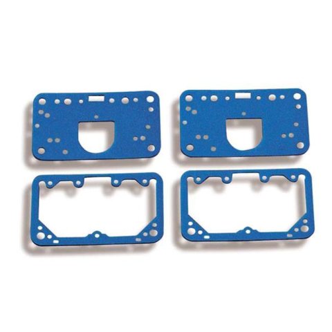 Holley Carburetor Gaskets 108-200 Gaskets, Fuel Bowl, Metering Block, Blue, Reusable Fiber, 2 Each, for Model 4150, Set