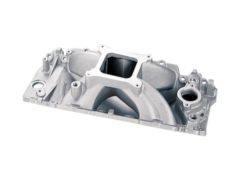 Holley Strip Dominator Intake Manifolds 300-5 Manifolds, Dominator, Standard Deck, Single 4150 Flange, 4,500-8,500 RPM, Aluminum, Natural, Rectangle Port Head, Chevy, 396-454ci, Each