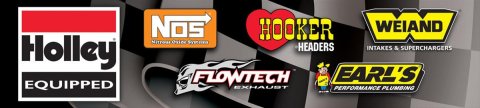 Holley Family Logo Banners 36-277 Banners, Vinyl, White Background, Logo, 24 in. x 108 in., Each