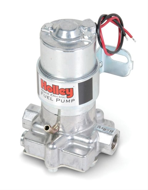 Holley Black Electric Marine Fuel Pumps 712-815-1 Pumps, Holley, Electric, Marine, External Mount, 12 V, 140 gph, 14 psi, Female Inlet/Outlet, 3/8 in.-NPT, includes Fuel/Vapor Tube, Each