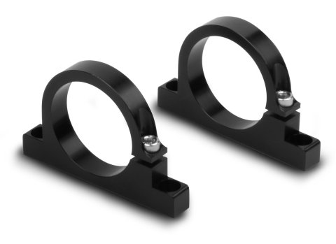 Holley Billet Fuel Filter Mounting Brackets 162-574 Brackets, Aluminum, Black Finish, fits 2.00 in. Diameter filters,Pair