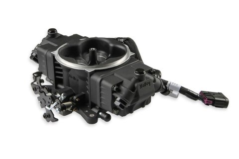 Holley Terminator X Stealth 4150 EFI Throttle Bodies 534-293 Bodies, X, EFI, Cable Actuation, Four Injectors, 100 lb/hr, Cast Aluminum, Black Finish, Includes Sensors, Each