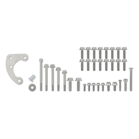 Holley Timing Cover Fasteners 97-408 Fasteners, Replacement, Hardware, Steel, Cadmium Plated, Allen/Hex Head Bolts, for Godzilla Cover/Holley Oil Pan, Ford, 7.3L, Kit