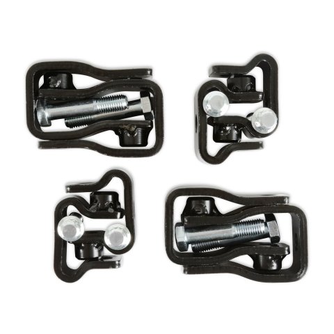 Holley Replacement LS Series Fuel Rail Brackets 534-262 Fasteners, Lo-Ram Manifold, Series, Aluminum Brackets, Black, Kit