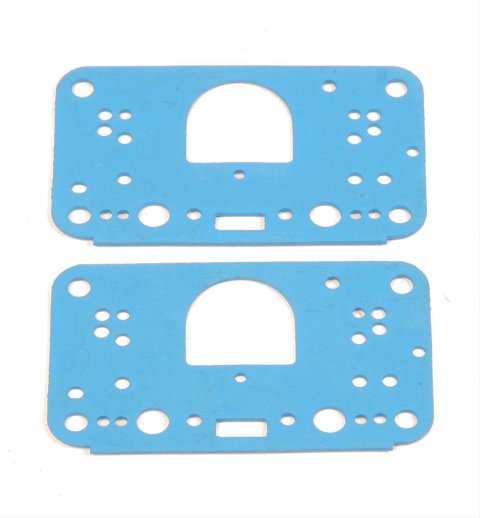 Holley Carburetor Gaskets 108-121 Gaskets, Metering Block, Blue, Reusable Fiber, for Model 4500, 3 Circuit, Pair