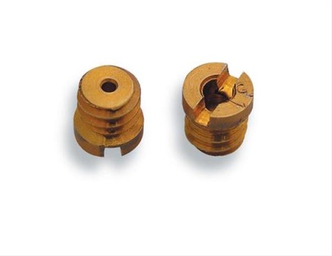 Holley Emulsion Jets 142-43 Carburetor Jets, Emulsion, Jet 0.043 in. Diameter, 6-32 Thread, Brass, Natural, Pair