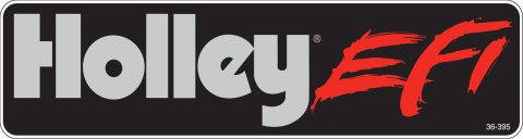 Holley Decals 36-395 Decals, EFI Logo, Contingency Decal, 36 SQ in., Vinyl, Adhesive, Black Background, Silver and Red Letters, Each
