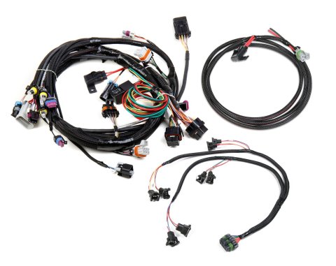 Holley Replacement Fuel Injector Wiring Harnesses 558-500 Injection System Harnesses, EFI, GM LS 24X Crank Sensor, Includes Power, LS1 Injector, Main Harnesses, for HP, Dominator ECUs, Kit
