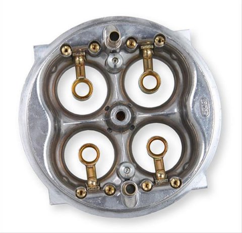 Holley Carburetor Main Bodies 134-312 Components, Body, Ultra XP, Replacement, 650 cfm, Aluminum, Shiny Finish, Down-Leg Boost, Discharge Nozzle, Brass Air Bleeds, Each