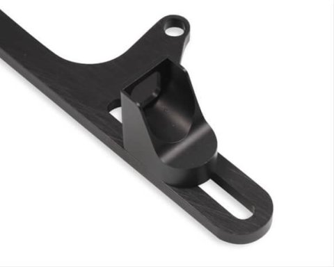 Holley Throttle Cable Brackets 20-267 Brackets, Billet Aluminum, Black Anodized, Carburetor Base Mount, Lokar Style Cable, Model 4500 Series, Each
