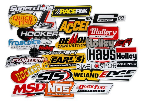 Holley Decals 36-462 Decals, Go Fast, Decal Pack, Assortment, Vinyl, Adhesive, 24-piece, Set