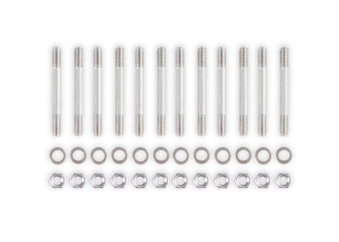 Holley Intake Manifold Studs 300-247 Studs, Manifold, Hi-Ram Intake,Silver Finish, Ford, 351 Windsor, Kit