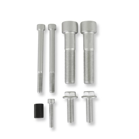 Holley Air Conditioner Brackets 97-403 Brackets, Replacement, Bracket, Sanden SD7 Compressor, Aluminum, Natural, for High-Mount Accessory Drive, Ford, 7.3L Godzilla, Each