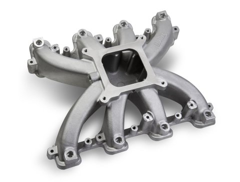 Holley EFI LS Single Plane Mid-Rise Intake Manifolds 300-137 Manifolds, EFI, Plane, Mid-Rise, Cathedral Port, Multi-port, 2,500-7,000 RPM Range, Aluminum, Satin Finish, Chevy, 4.8-6.0L, Each