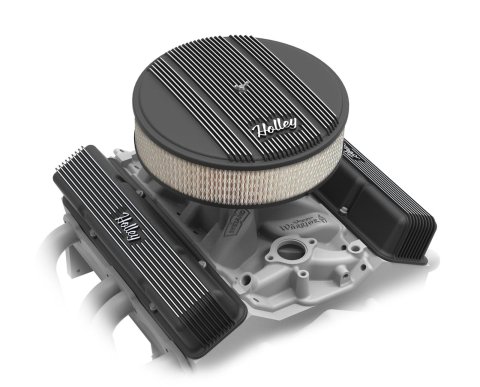 Holley Vintage Series Air Cleaner Assemblies 120-152 Cleaners, Series, Round, 14 in. Diameter, Black Wrinkle, Paper Filter, Each