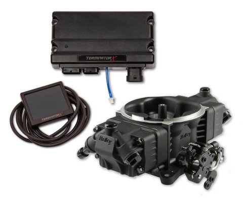 Holley Terminator X Stealth 4150 24X LS EFI Fuel Injection Systems 550-1021 Systems, X, 4150, EFI, Four Injector, Throttle Body, Speed Density, Aluminum, Black, Chevy, 4.8-7.0L, Kit