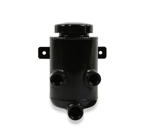 Holley Power Steering Remote Reservoirs 198-212 Reservoirs, Style, -8 AN Inlet, Female O-ring, -10 AN Outlet, Male Thread, Aluminum, Black, with Fittings, Each