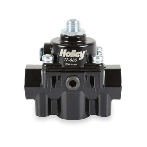 Holley Bypass Fuel Pressure Regulator Kits 12-886KIT Regulators, Kit, Return, 15-60 psi, EFI, Includes Fittings, Gauge, Mounting Bracket, Kit