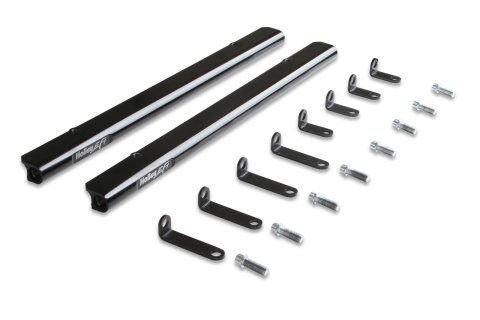 Holley EFI Fuel Rails 534-280 Rails, EFI, Aluminum, Black, -6 AN Inlet, Hardware Included, for 4150 Single Plane Intake, Ford, 4.7L, 4.8L, 5.0L, Kit