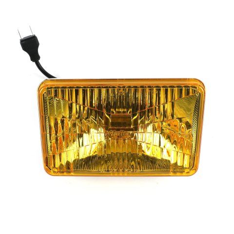 Holley RetroBright LED Headlights LFRB101 Headlight Conversion, RetroBright, LED, Sealed Beam, Rectangle, 4 in. x 6 in. Housing, Yellow Lens, High Beam Only, Upgraded Wiring, with Bulb, Each