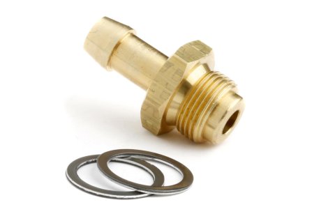 Holley Fuel Fittings 26-24 Fitting, Bowl, 9/16-24 in. Thread, to 5/16 in. Inlet, Brass, Gold Iridited, Each