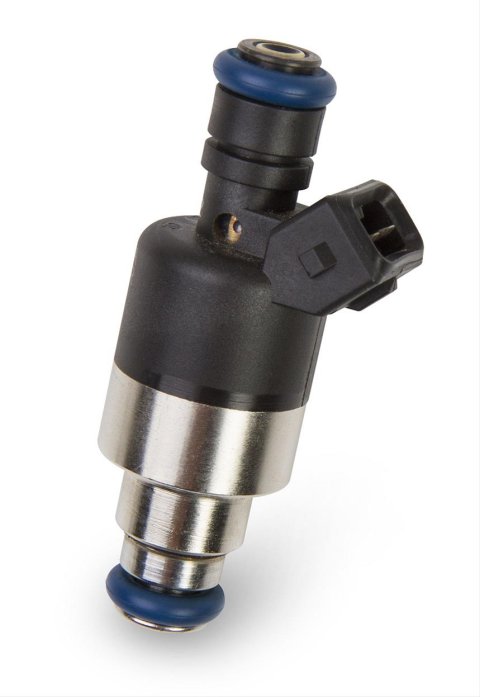 Holley Fuel Injectors 522-831 Injectors, 83 lbs/hr, Tri-cone Spray, Bosch Plug, EV1 Body, 12V Saturated, 2.42 in. Seat Height, Low Impedance, 2.2 ohms, Each