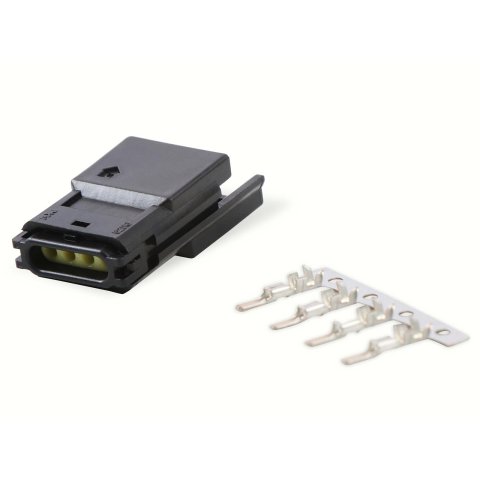 Holley Wiring Harness Connectors 570-229 Wire Connectors, EFI, 4-pin CAN Connector, Main Side, Mizu-P25, 4-pin, Male, Black Plastic, Universal, Each