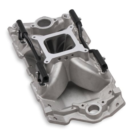 Holley EFI Intake Manifolds 300-260 Manifolds, Fuel Injected, EFI, Multi-port, Aluminum, Natural, Single-plane, Plenum, 4150 Square Bore Mounting Flange, Chevy, Small Block, Each