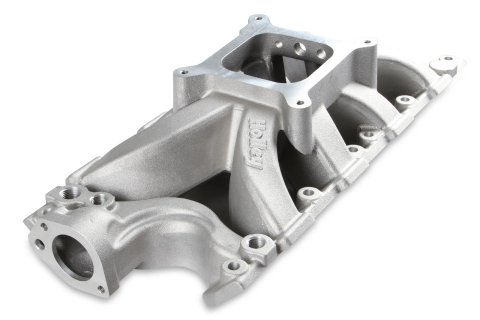 Holley Single Plane Carbureted Intake Manifolds 300-277 Manifolds, Plane, Carburetor, 4150 Flange, 2,500-7,500 RPM Range, Aluminum, Satin, Ford, 289-347ci, 8.20 in Deck Height, Each