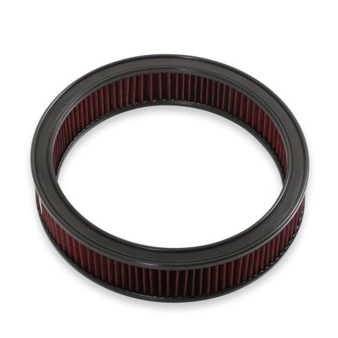 Holley RetroFilter Drive-By-Wire Air Cleaners 120-521 Cleaners, Retrofilter, Drive-By-Wire, 14 in. Round, Dual Snorkel, Aluminum, Black, Cotton Gauze Filter, Red, GM LS 4-Bolt 92mm Throttle Body, Kit