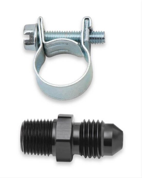Holley LS Steam Vent Kits 26-552 Engine Coolant Crossover, Vent, Aluminum, Black Anodized, Chevy, Small Block, Kit