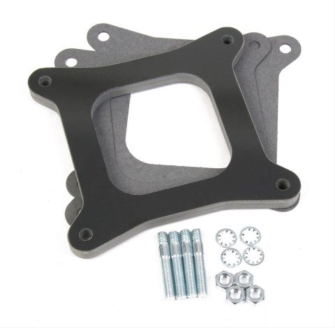 Holley 0.5 Inch Carburetor Spacer 17-62 Spacers, Open Center, 0.500 in. Thick, Phenolic Plastic, Black, 4150 Mounting Flange, Each
