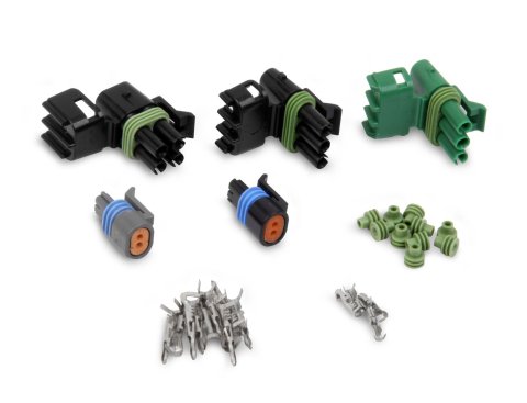 Holley Fuel Injection Connector Kits 534-213 Kits, Replacement, Connectors, Male, Pins, Grommets, Stealth Ram, Power Pack, for MAP, IAC, TPS, Coolant, Air Intake, Sensors, Kit