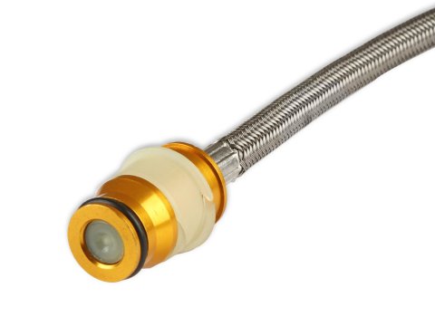 Holley High-Flow Clutch Hoses 319-306 Lines and Hoses, Hose, Braided Steel, 24 in. Long, Roll-pin, O-ring, Chevy, Camaro, Pontiac, Firebird, T-56, Transmission, Each