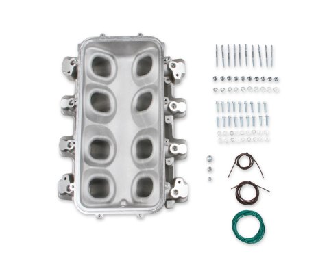 Holley LS Modular Lo-Ram EFI Intake Manifolds 300-600 Manifolds, Modular, EFI, Base Only, Multi-port, -8 AN, O-ring Female, Fuel Rails, Runners, Aluminum, Natural, Chevy, 4.8-6.0L, Each