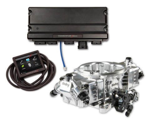 Holley Terminator X MAX Stealth 4150 58X LS EFI Fuel Injection Systems 550-1063 Systems, Max, 4150, EFI, Four Injector, Throttle Body, Aluminum, Shiny, Trans Control, Chevy, 4.8-7.0L, Kit