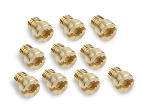 Holley Air Bleed Kits 126-29-10 Bleeds, Replaceable, Screw-in, Brass, 0.029 in. Diameter, 10 in.-32 Thread, for 4150 HP, 4500 Models, 10-piece, Set
