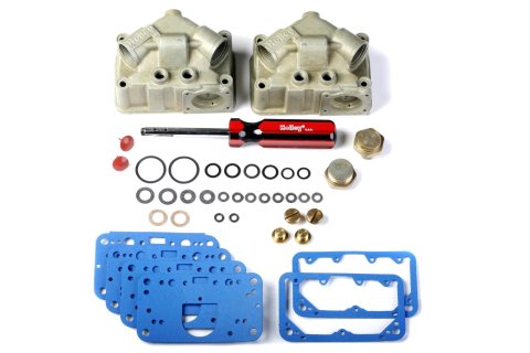 Holley Quick-Change Jet Kits 34-24 Fuel Bowls, Quick Change Jet, Conversion, Primary and Secondary, Center Hung, Dichromate, Plugs, O-rings, Gaskets, Change Tool, for 4500, Kit
