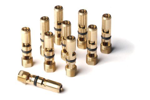 Holley Needle and Seat Assemblies 1018-135 Carburetor Seats, Center Hung Fuel Bowl Float, Viton® Needle, Adjustable, Demon, Holley, 10-piece, Set