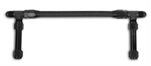 Holley Fuel Lines 34-48 Lines, Braided Flex, Steel, Aluminum Black Fittings, -8 AN Male, -8 AN Female, Ultra 4500 HP, Kit